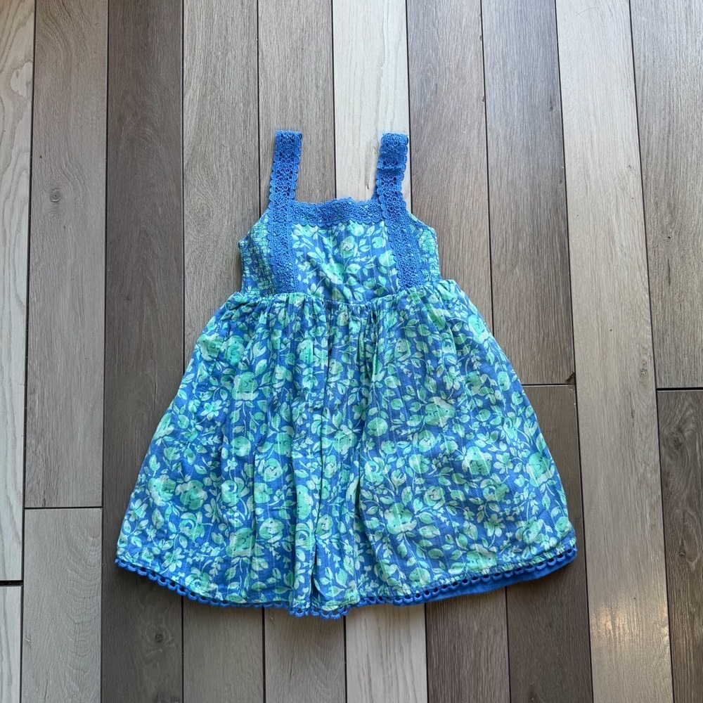 Joie Sleevess Blue Floral Girls Dress